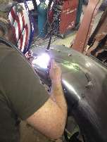 TIG welding in replacement section